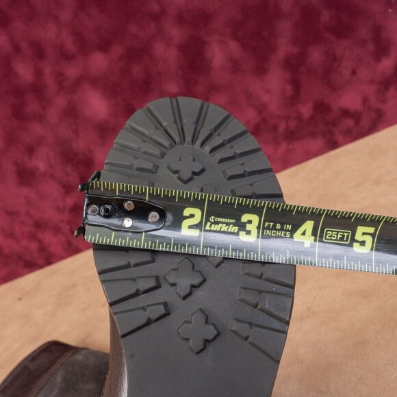 Timberland Women Earthkeepers Bethel Brown leather Buckle Moto  Knee Boots sz 7 - Picture 6 of 10